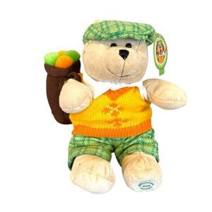 Starbucks Bearista Bear 2006 Plush GOLF BEAR 50th Edition  W/ Tags Sweater Bag